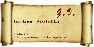 Gantner Violetta névjegykártya